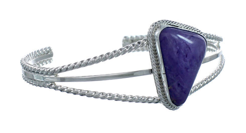 Navajo Charoite And Sterling Silver Cuff Bracelet AX129468